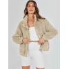imageANRABESS Womens Fleece Jacket Casual Long Sleeve Cropped Sherpa Button Down Fuzzy Warm Coats Fall Outwear With PocketsApricot