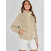 imageANRABESS Womens Fleece Jacket Casual Long Sleeve Cropped Sherpa Button Down Fuzzy Warm Coats Fall Outwear With PocketsApricot