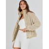 imageANRABESS Womens Fleece Jacket Casual Long Sleeve Cropped Sherpa Button Down Fuzzy Warm Coats Fall Outwear With PocketsApricot