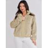imageANRABESS Womens Fleece Jacket Casual Long Sleeve Cropped Sherpa Button Down Fuzzy Warm Coats Fall Outwear With PocketsApricot