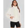 imageANRABESS Womens Fleece Jacket Casual Long Sleeve Cropped Sherpa Button Down Fuzzy Warm Coats Fall Outwear With PocketsBeige