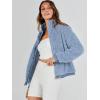 imageANRABESS Womens Fleece Jacket Casual Long Sleeve Cropped Sherpa Button Down Fuzzy Warm Coats Fall Outwear With PocketsBlue