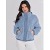 imageANRABESS Womens Fleece Jacket Casual Long Sleeve Cropped Sherpa Button Down Fuzzy Warm Coats Fall Outwear With PocketsBlue