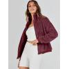 imageANRABESS Womens Fleece Jacket Casual Long Sleeve Cropped Sherpa Button Down Fuzzy Warm Coats Fall Outwear With PocketsBurgundy
