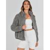 imageANRABESS Womens Fleece Jacket Casual Long Sleeve Cropped Sherpa Button Down Fuzzy Warm Coats Fall Outwear With PocketsGrey 2