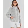 imageANRABESS Womens Fleece Jacket Casual Long Sleeve Cropped Sherpa Button Down Fuzzy Warm Coats Fall Outwear With PocketsLight Grey