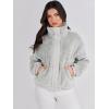 imageANRABESS Womens Fleece Jacket Casual Long Sleeve Cropped Sherpa Button Down Fuzzy Warm Coats Fall Outwear With PocketsLight Grey
