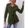 imageANRABESS Womens Jacket Belted Long Sleeve Wrap Trench Coat 2025 Fall Winter Casual Dressy Travel Outerwear with PocketsArmy Green