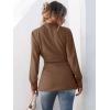 imageANRABESS Womens Jacket Belted Long Sleeve Wrap Trench Coat 2025 Fall Winter Casual Dressy Travel Outerwear with PocketsBrown