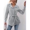imageANRABESS Womens Jacket Belted Long Sleeve Wrap Trench Coat 2025 Fall Winter Casual Dressy Travel Outerwear with PocketsLight Grey