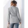 imageANRABESS Womens Jacket Belted Long Sleeve Wrap Trench Coat 2025 Fall Winter Casual Dressy Travel Outerwear with PocketsLight Grey