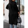 imageANRABESS Womens Long Cardigan Sweater 2025 Fall Fashion Casual Oversized Knit Open Front Coatigan Jacket Coat OutfitsBlack