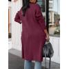 imageANRABESS Womens Long Cardigan Sweater 2025 Fall Fashion Casual Oversized Knit Open Front Coatigan Jacket Coat OutfitsBurgundy