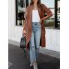 imageANRABESS Womens Long Cardigan Sweater 2025 Fall Fashion Casual Oversized Knit Open Front Coatigan Jacket Coat OutfitsCoffee