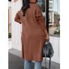 imageANRABESS Womens Long Cardigan Sweater 2025 Fall Fashion Casual Oversized Knit Open Front Coatigan Jacket Coat OutfitsCoffee