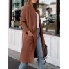 imageANRABESS Womens Long Cardigan Sweater 2025 Fall Fashion Casual Oversized Knit Open Front Coatigan Jacket Coat OutfitsCoffee