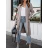 imageANRABESS Womens Long Cardigan Sweater 2025 Fall Fashion Casual Oversized Knit Open Front Coatigan Jacket Coat OutfitsGray Khaki