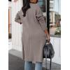 imageANRABESS Womens Long Cardigan Sweater 2025 Fall Fashion Casual Oversized Knit Open Front Coatigan Jacket Coat OutfitsGrey Khaki
