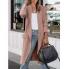imageANRABESS Womens Long Cardigan Sweater 2025 Fall Fashion Casual Oversized Knit Open Front Coatigan Jacket Coat OutfitsPeach Khaki