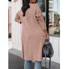 imageANRABESS Womens Long Cardigan Sweater 2025 Fall Fashion Casual Oversized Knit Open Front Coatigan Jacket Coat OutfitsPeach Khaki