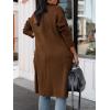 imageANRABESS Womens Long Cardigan Sweater 2025 Fall Fashion Casual Oversized Knit Open Front Coatigan Jacket Coat OutfitsRed Brown Auburn