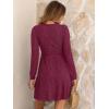 imageANRABESS Womens Long Sleeve Fall Dress 2025 Square Neck Casual Ribbed Knit Comfy Soft Short Sweater Dresses with PocketsBurgundy