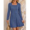 imageANRABESS Womens Long Sleeve Fall Dress 2025 Square Neck Casual Ribbed Knit Comfy Soft Short Sweater Dresses with PocketsDark Blue