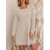 imageANRABESS Womens Long Sleeve Fall Dress 2025 Square Neck Casual Ribbed Knit Comfy Soft Short Sweater Dresses with PocketsYellow Beige