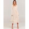 imageANRABESS Womens Long Sleeve Fall Dress 2025 V Neck Aline Tie Waist Ribbed Knit Bodycon Midi Sweater DressesLight Khaki