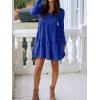 imageANRABESS Womens Long Sleeve Ribbed Short Dresses 2025 Fall Knit A Line Flowy Tiered Casual Mini Sweater Dress with PocketsBlue