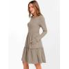 imageANRABESS Womens Long Sleeve Ribbed Short Dresses 2025 Fall Knit A Line Flowy Tiered Casual Mini Sweater Dress with PocketsTan