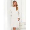 imageANRABESS Womens Nightgown Sweater Dress Long Sleeve Fuzzy Knit Cozy Casual Loungewear 2025 Winter Midi Dress with PocketsBeige