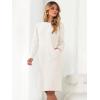 imageANRABESS Womens Nightgown Sweater Dress Long Sleeve Fuzzy Knit Cozy Casual Loungewear 2025 Winter Midi Dress with PocketsBeige
