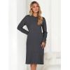 imageANRABESS Womens Nightgown Sweater Dress Long Sleeve Fuzzy Knit Cozy Casual Loungewear 2025 Winter Midi Dress with PocketsDeep Gray