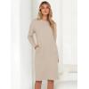 imageANRABESS Womens Nightgown Sweater Dress Long Sleeve Fuzzy Knit Cozy Casual Loungewear 2025 Winter Midi Dress with PocketsLight Khaki