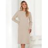 imageANRABESS Womens Nightgown Sweater Dress Long Sleeve Fuzzy Knit Cozy Casual Loungewear 2025 Winter Midi Dress with PocketsLight Khaki