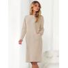 imageANRABESS Womens Nightgown Sweater Dress Long Sleeve Fuzzy Knit Cozy Casual Loungewear 2025 Winter Midi Dress with PocketsLight Khaki