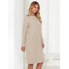 imageANRABESS Womens Nightgown Sweater Dress Long Sleeve Fuzzy Knit Cozy Casual Loungewear 2025 Winter Midi Dress with PocketsLight Khaki