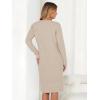 imageANRABESS Womens Nightgown Sweater Dress Long Sleeve Fuzzy Knit Cozy Casual Loungewear 2025 Winter Midi Dress with PocketsLight Khaki