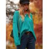 imageANRABESS Womens Oversized Casual Loose Slouchy Scoop V Neck Batwing Long Sleeve Knit 2025 Fall Pullover SweatersBlue Green