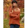 imageANRABESS Womens Oversized Casual Loose Slouchy Scoop V Neck Batwing Long Sleeve Knit 2025 Fall Pullover SweatersBrick
