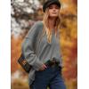 imageANRABESS Womens Oversized Casual Loose Slouchy Scoop V Neck Batwing Long Sleeve Knit 2025 Fall Pullover SweatersDark Gray