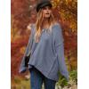 imageANRABESS Womens Oversized Casual Loose Slouchy Scoop V Neck Batwing Long Sleeve Knit 2025 Fall Pullover SweatersGray