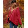 imageANRABESS Womens Oversized Casual Loose Slouchy Scoop V Neck Batwing Long Sleeve Knit 2025 Fall Pullover SweatersRed