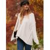imageANRABESS Womens Oversized Casual Loose Slouchy Scoop V Neck Batwing Long Sleeve Knit 2025 Fall Pullover SweatersWhite