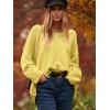 imageANRABESS Womens Oversized Casual Loose Slouchy Scoop V Neck Batwing Long Sleeve Knit 2025 Fall Pullover SweatersYellow