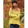 imageANRABESS Womens Oversized Casual Loose Slouchy Scoop V Neck Batwing Long Sleeve Knit 2025 Fall Pullover SweatersYellow