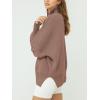 imageANRABESS Womens Oversized Fashion Long Sleeve Quarter Zip Baggy Loose Slouchy Sweater Pullover Tops 2025 Fall OutfitsBrown