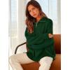 imageANRABESS Womens Oversized Fashion Long Sleeve Quarter Zip Baggy Loose Slouchy Sweater Pullover Tops 2025 Fall OutfitsDark Green