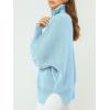 imageANRABESS Womens Oversized Fashion Long Sleeve Quarter Zip Baggy Loose Slouchy Sweater Pullover Tops 2025 Fall OutfitsLight Blue